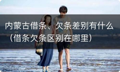 内蒙古借条、欠条差别有什么（借条欠条区别在哪里）