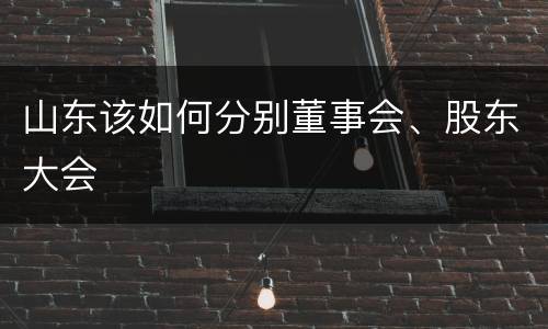 山东该如何分别董事会、股东大会