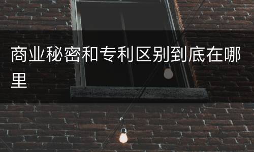 商业秘密和专利区别到底在哪里