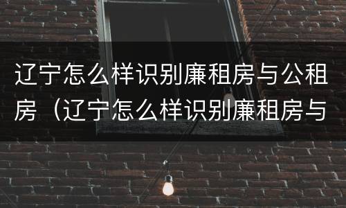 辽宁怎么样识别廉租房与公租房（辽宁怎么样识别廉租房与公租房呢）