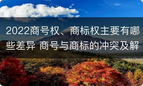 2022商号权、商标权主要有哪些差异 商号与商标的冲突及解决措施