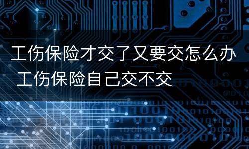 工伤保险才交了又要交怎么办 工伤保险自己交不交