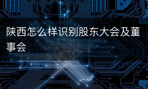 陕西怎么样识别股东大会及董事会