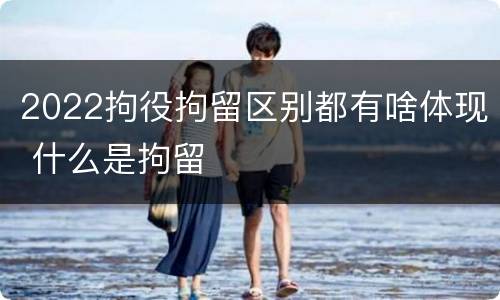 2022拘役拘留区别都有啥体现 什么是拘留