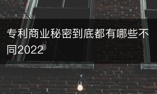 专利商业秘密到底都有哪些不同2022
