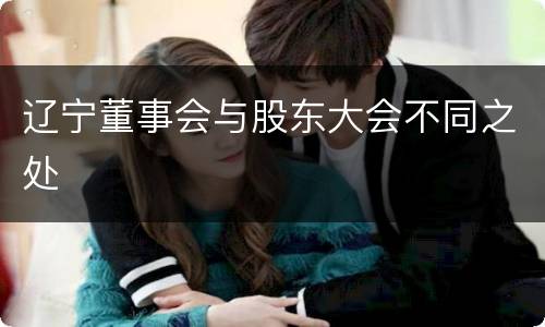 辽宁董事会与股东大会不同之处
