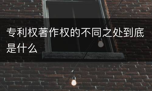专利权著作权的不同之处到底是什么