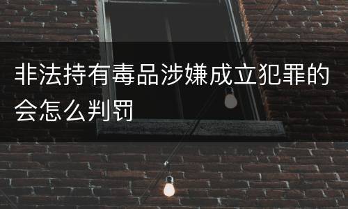 非法持有毒品涉嫌成立犯罪的会怎么判罚