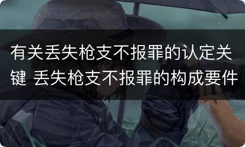 有关丢失枪支不报罪的认定关键 丢失枪支不报罪的构成要件