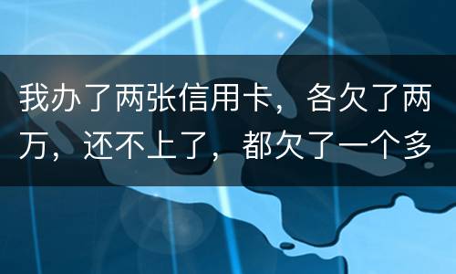 我办了两张信用卡,各欠了两万,还不上了,都欠了一个多月了,每天被催,我要要怎样办