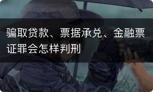 骗取贷款、票据承兑、金融票证罪会怎样判刑