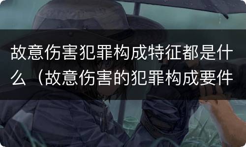 故意伤害犯罪构成特征都是什么（故意伤害的犯罪构成要件）