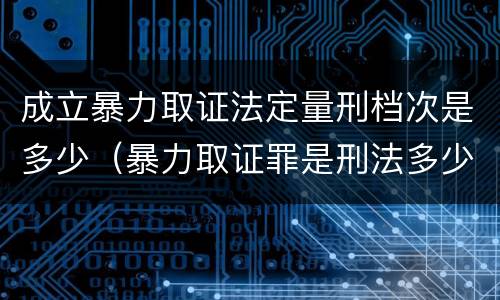 成立暴力取证法定量刑档次是多少（暴力取证罪是刑法多少条）