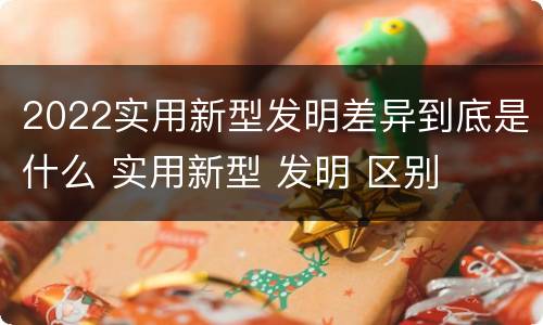 2022实用新型发明差异到底是什么 实用新型 发明 区别