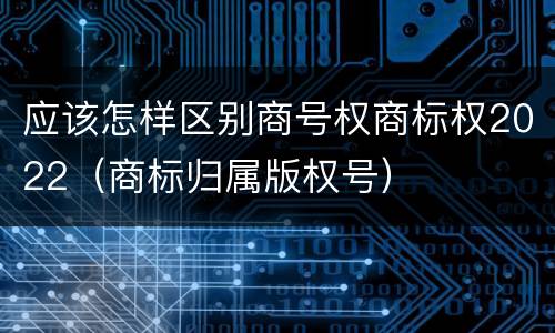 应该怎样区别商号权商标权2022（商标归属版权号）