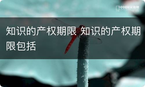 知识的产权期限 知识的产权期限包括