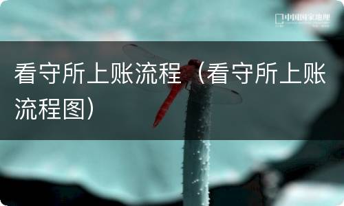 看守所上账流程（看守所上账流程图）