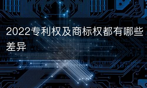 2022专利权及商标权都有哪些差异