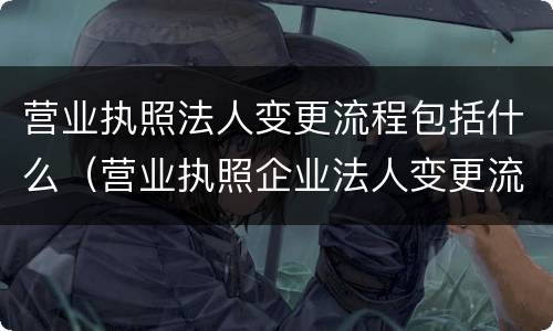 营业执照法人变更流程包括什么（营业执照企业法人变更流程）