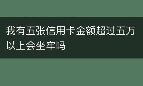 我有五张信用卡金额超过五万以上会坐牢吗