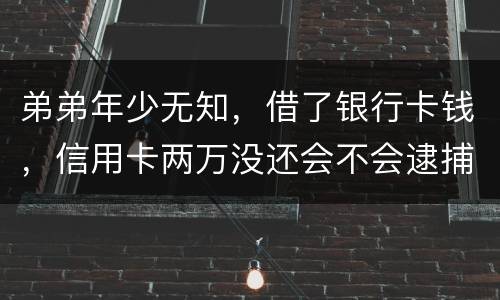 弟弟年少无知，借了银行卡钱，信用卡两万没还会不会逮捕