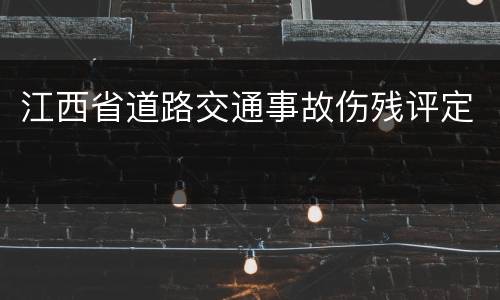 江西省道路交通事故伤残评定