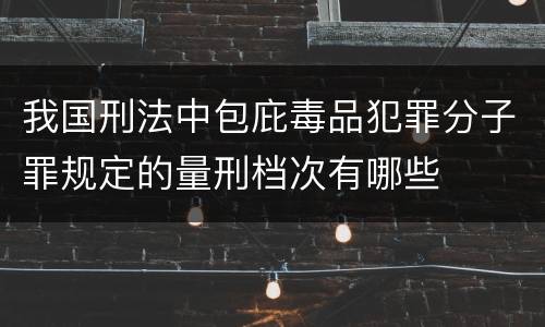 我国刑法中包庇毒品犯罪分子罪规定的量刑档次有哪些