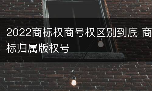 2022商标权商号权区别到底 商标归属版权号