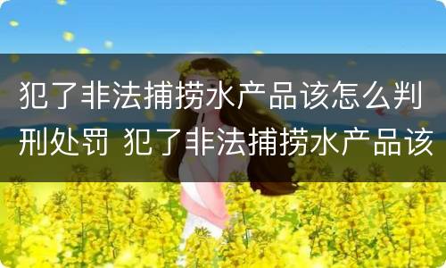犯了非法捕捞水产品该怎么判刑处罚 犯了非法捕捞水产品该怎么判刑处罚案例