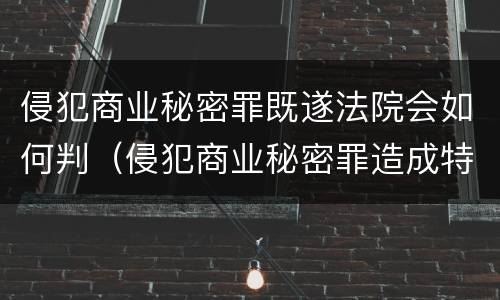 侵犯商业秘密罪既遂法院会如何判（侵犯商业秘密罪造成特别严重后果判刑标准）