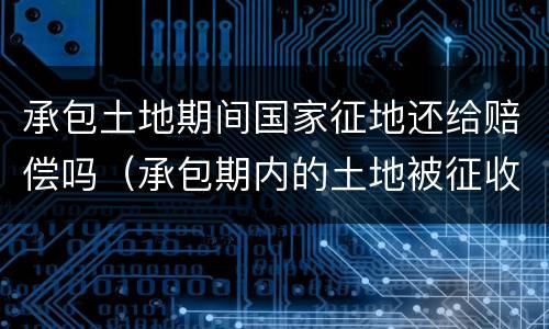 承包土地期间国家征地还给赔偿吗（承包期内的土地被征收征地补偿款应该付给谁）