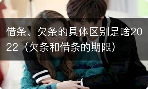 借条、欠条的具体区别是啥2022（欠条和借条的期限）