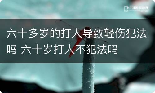 六十多岁的打人导致轻伤犯法吗 六十岁打人不犯法吗