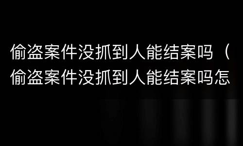 偷盗案件没抓到人能结案吗（偷盗案件没抓到人能结案吗怎么处理）