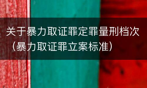 关于暴力取证罪定罪量刑档次（暴力取证罪立案标准）
