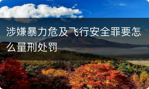 涉嫌暴力危及飞行安全罪要怎么量刑处罚