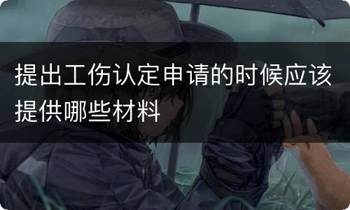 提出工伤认定申请的时候应该提供哪些材料