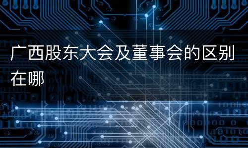 广西股东大会及董事会的区别在哪