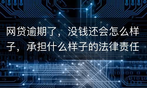网贷逾期了，没钱还会怎么样子，承担什么样子的法律责任