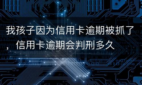 我孩子因为信用卡逾期被抓了，信用卡逾期会判刑多久