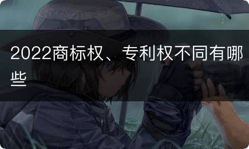 2022商标权、专利权不同有哪些