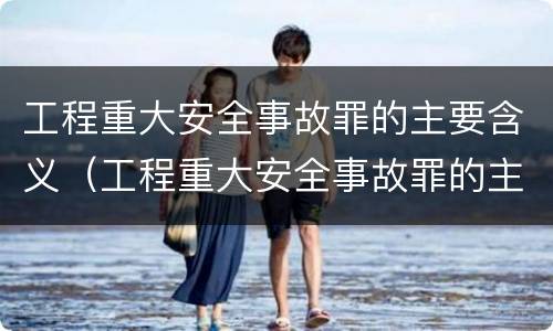 工程重大安全事故罪的主要含义（工程重大安全事故罪的主要含义是）