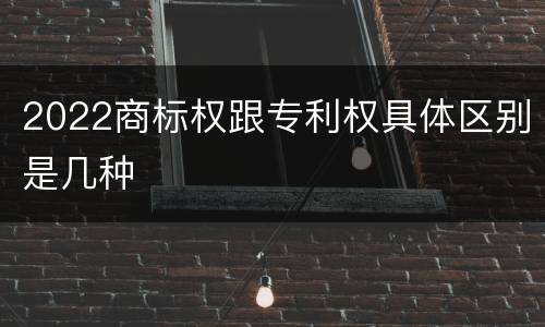 2022商标权跟专利权具体区别是几种