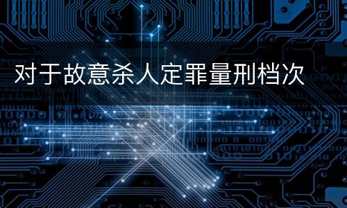 对于故意杀人定罪量刑档次