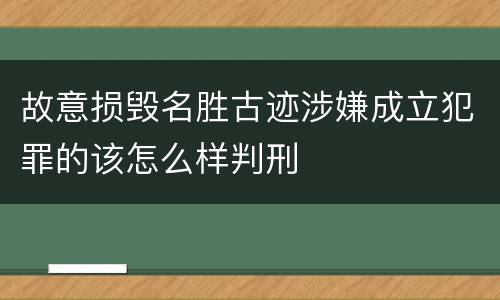 故意损毁名胜古迹涉嫌成立犯罪的该怎么样判刑