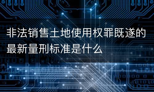 非法销售土地使用权罪既遂的最新量刑标准是什么