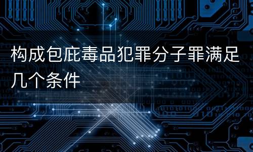 构成包庇毒品犯罪分子罪满足几个条件