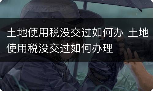土地使用税没交过如何办 土地使用税没交过如何办理