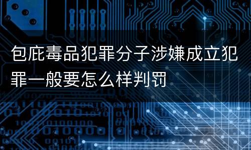 包庇毒品犯罪分子涉嫌成立犯罪一般要怎么样判罚