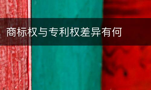 商标权与专利权差异有何